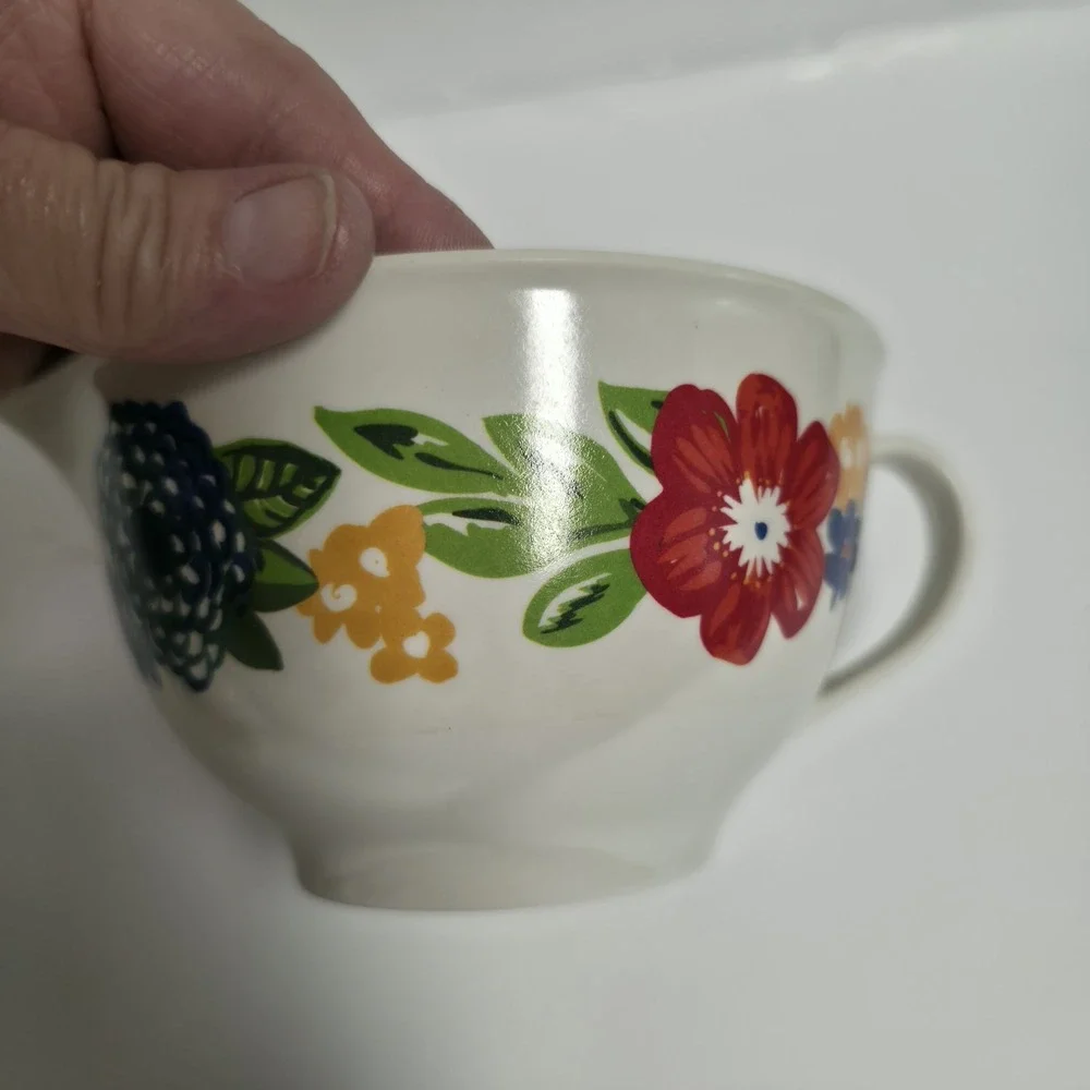 The Pioneer Woman Dazzling Dahlias Melamine Measuring Cups & 2 Cup Bowl Set